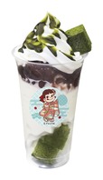 【不二家「Smile Switch Festa 2025 in GINZA」】「甘味処ふじや ミルキー×抹茶ぱふぇ」750円　※イートイン限定