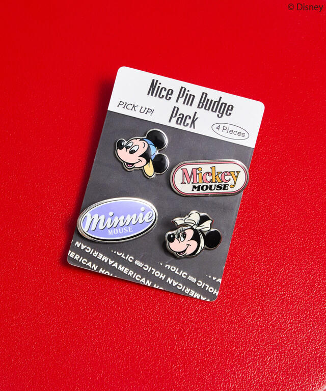 4Pピンズセット 2,490円｜AMERICAN HOLIC ディズニーコレクション「ミッキー＆フレンズ」