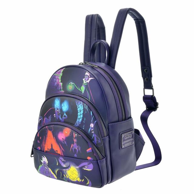 【Loungefly】ディズニーヴィランズ リュックサック・バックパック 2段ポケット モチーフ 13,200円