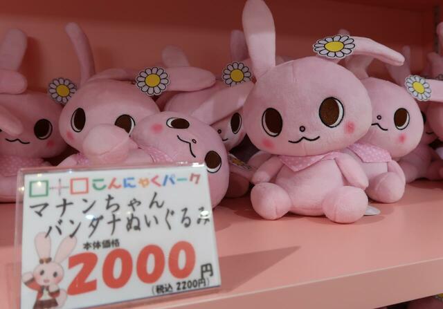 【こんにゃくパーク】マナンちゃんグッズも売っています