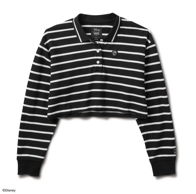BAD APPLE LS CROP RUGBY POLO (BLACK)｜¥10,450｜VANS「ディズニー創立100周年」ラボレートコレクション
