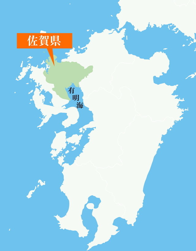 佐賀県地図＋有明海