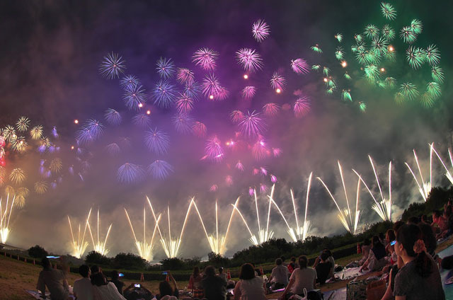 撮影地：長岡花火　カメラ：PENTAX K-30