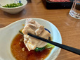 【夢庵　牛・豚コース】鶏肉もぷりぷりしていて美味しいですね