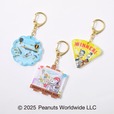 【スヌーピー in 銀座 2025】シャカシャカアクリルキーホルダー 各2,640円(全3種)/ 新館7階 催物会場