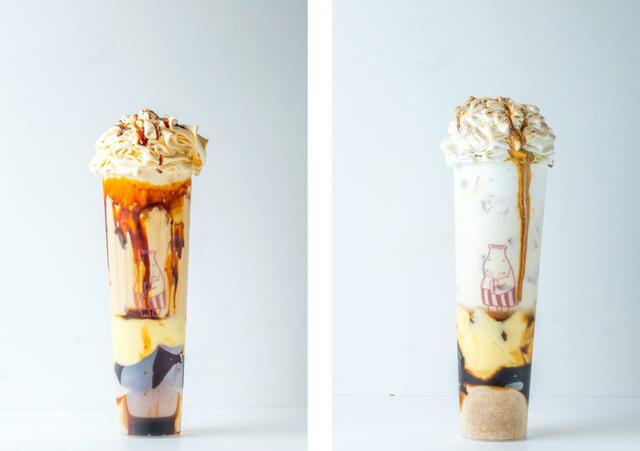 熱海プリン来宮駅店限定飲めるプリンにソフトがオン