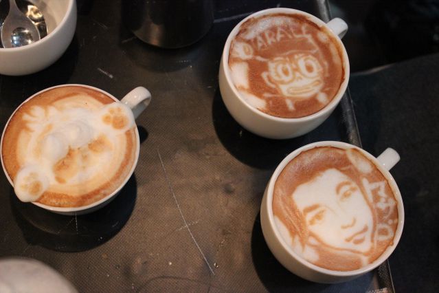 ラテ-1/似顔絵ラテアート