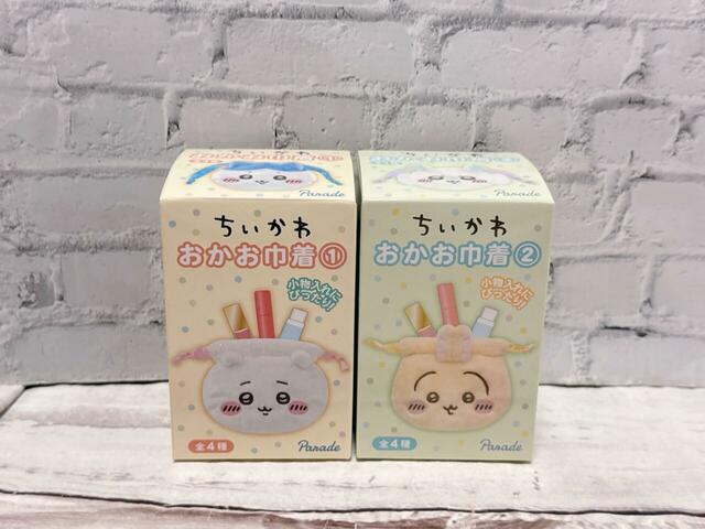 「ちいかわ おかお巾着1」「ちいかわ おかお巾着2」