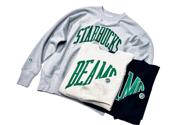 『BEAMS Champion リバースウィーブ(R) クルーネック スウェット』価格：￥22,000（税込）カラー：グレー/オートミール/ネイビーサイズ：S/M/L/XL