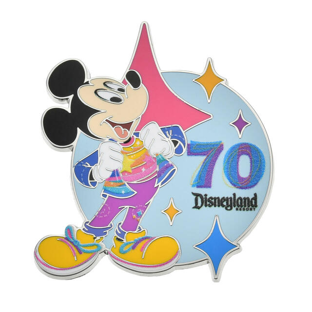 ミッキー ピンバッジ DISNEYLAND RESORT 70TH CELEBRATION 1,400円