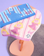 ウォッシュタオル（上より：ブルー、ピンク）全2種／1,870円
