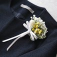 ミモザ＆かすみ草ブーケ　コサージュ ✿*:入学式、卒業式、入園式、卒業式／yuki／3,100円