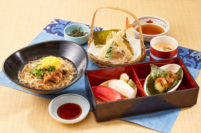夏にぎりとうなぎそうめん膳