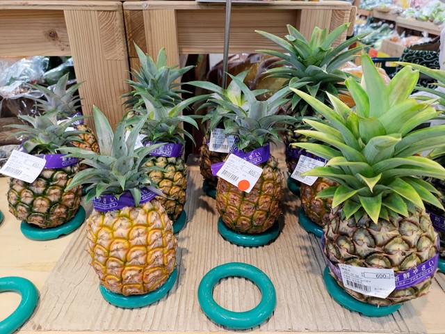 島の駅みやこで販売されているパイナップル