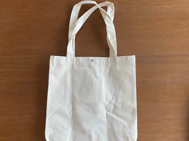 【リンネル2023年6月号 お買い物が楽しくなる！BIGトートバッグ】裏側は無地のシンプルなデザイン