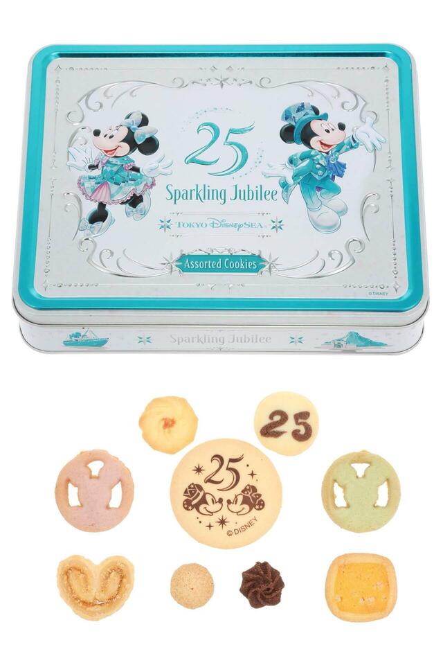 アソーテッド・クッキー 2,400円｜「東京ディズニーシー25周年“スパークリング・ジュビリー”」スペシャルグッズ｜販売店舗：東京ディズニーシー「ヴァレンティーナズ・スウィート」｜発売日：2026年4月8日（水）