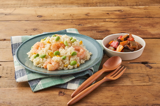 「包丁いらず！ゴロっとえびのピラフ」（2人前）