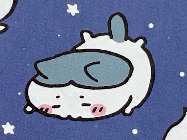 ハチワレはうつ伏せ寝。お口がかわいい〜！