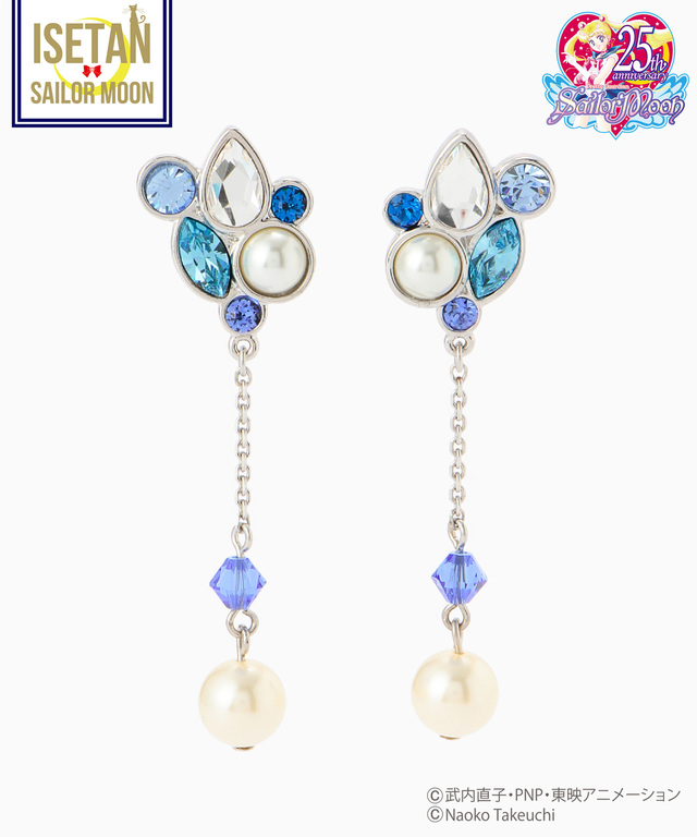 スワロフスキー®クリスタルコラボ セーラー５戦士イヤリング　セーラーマーキュリー