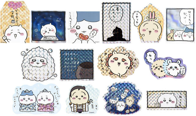 スマホに貼れるサイズのホログラムステッカー 各330円