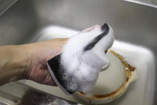 ガンコなコゲつきもスッキリ洗い＆磨きハードスポンジ 199円