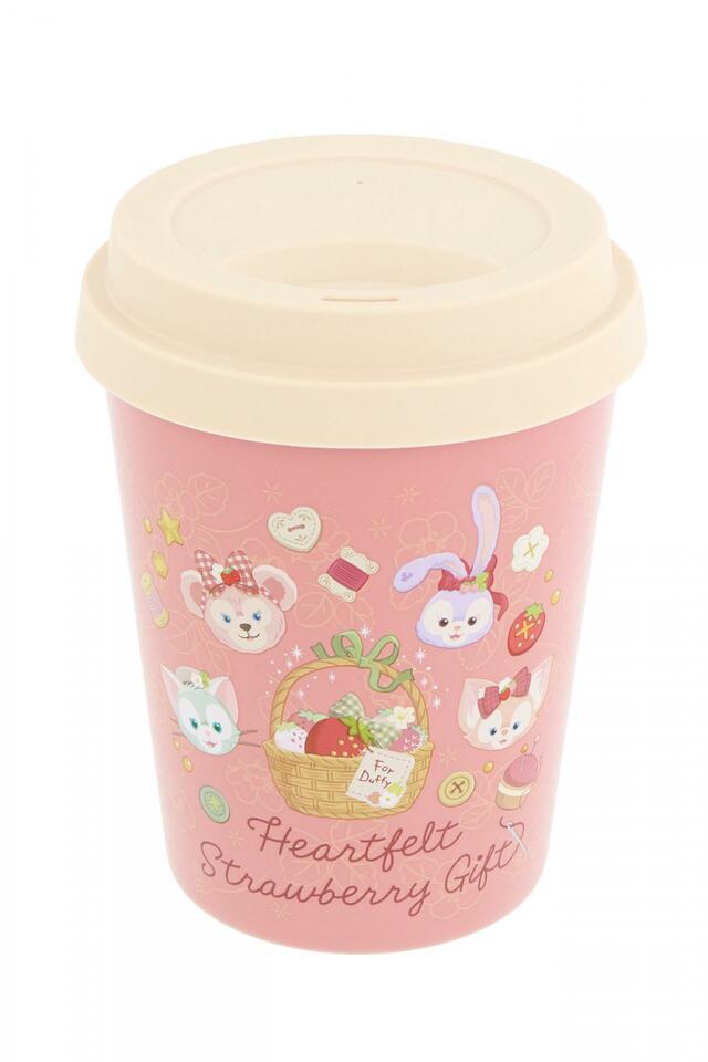 スーベニアタンブラー 対象ドリンクにプラス1,900円｜東京ディズニーリゾート「ダッフィー＆フレンズのハートフェルト・ストロベリーギフト」スーベニア付きメニュー｜販売店舗：東京ディズニーシー「ケープコッド・クックオフ」｜発売期間：2024年1月15日（月）〜3月31日（日）
