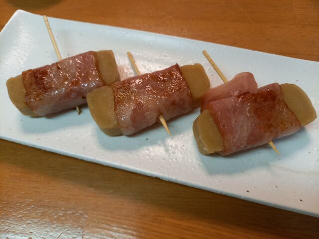 かんころ餅のベーコン巻きアレンジ