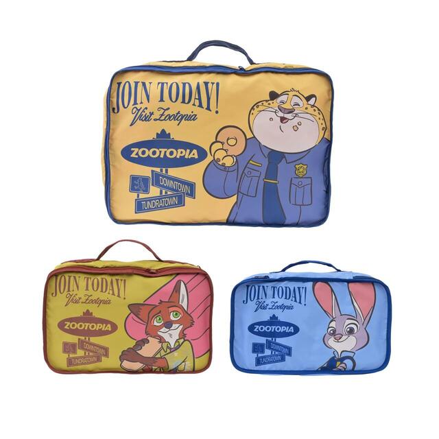 ジュディ・ホップス、ニック・ワイルド、クロウハウザー 衣類圧縮収納ポーチ セット 3サイズ ZOOTOPIA TRAVEL 4,500円