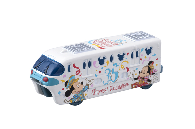 ディズニーリゾートライン トミカ 1,200円｜ディズニー・ビークル・コレクション｜高さ約3×幅約2×長さ約7cm｜東京ディズニーランド「グランドエンポーリアム」、東京ディズニーシー「エンポーリオ」｜東京ディズニーリゾート35周年グランドフィナーレ