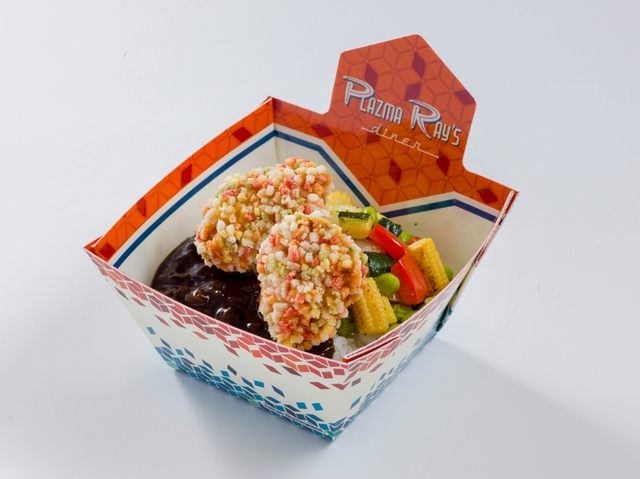 あられチキン(ベジタブル、肉みそ)｜ライスボウル 780円｜プラズマ・レイズ・ダイナー｜東京ディズニーランド