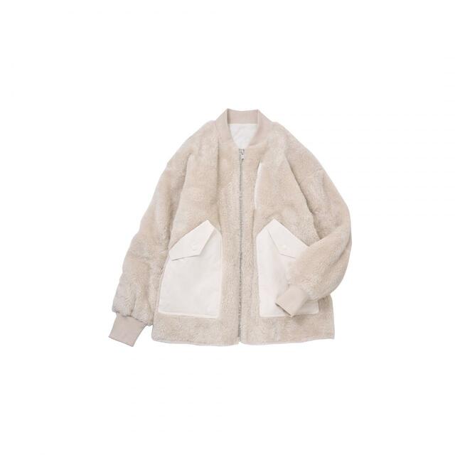 リバーシブル MA1タイプブルゾン ベージュ