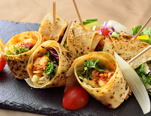 大豆ミートソース ジェノバ風 トルティーヤ【エミテラス所沢「テラスビュッフェTABLE（ターブル）の食べ放題】