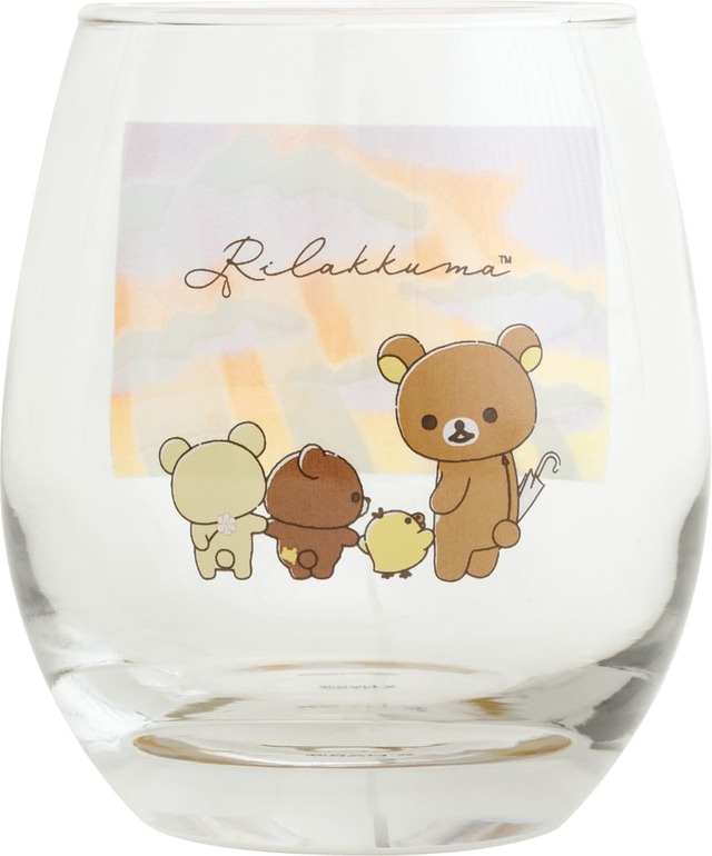 【雨のち晴れのリラックマ】「空模様ガラス」1,650円