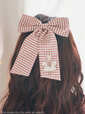 【Maison de FLEUR×青木美沙子×Marroncream】Marroncream ギンガムチェックバレッタ カラー：DarkPink 価格：￥3,700