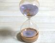 【カルディ紅茶バッグ】オリジナル砂時計　ラベンダー色の砂はキレイでお部屋のオブジェにも！