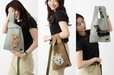 【Jubilee「Jubilee ニットトートバッグ 猫 犬 デザイン」】トイプードル、ダックスフンド、ホワイトテリア＋ちょこんとひよこ