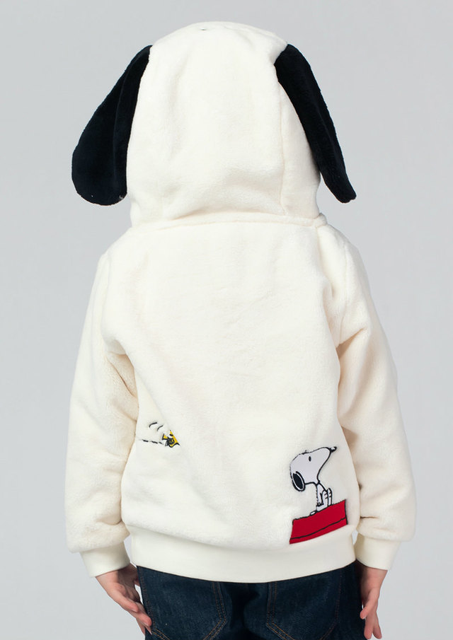 キッズ ボアフリースパーカー「スヌーピー」4,400円(税込)