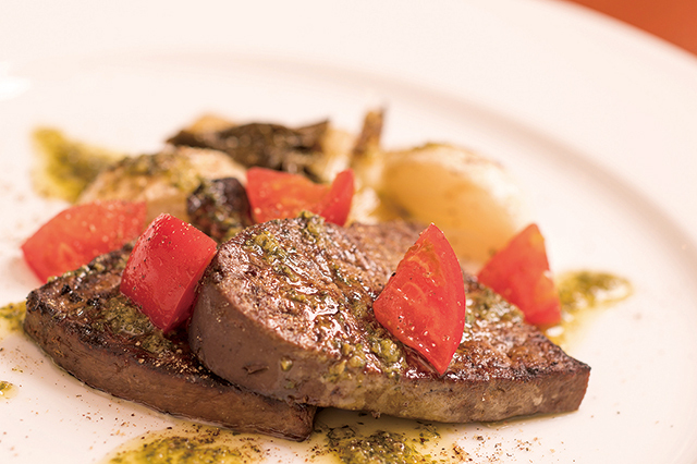 牛レバーのグリル 1400円(税別)|炉窯ステーキ煉瓦