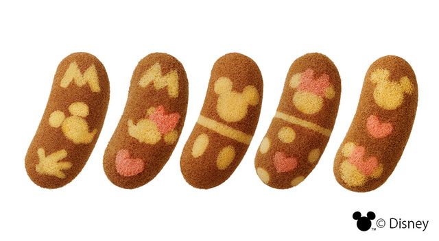 スポンジ部分のデザインは５種類！ミッキーマウス＆ミニーマウス/東京ばな奈「見ぃつけたっ」 2個入 324円(本体価格300円)