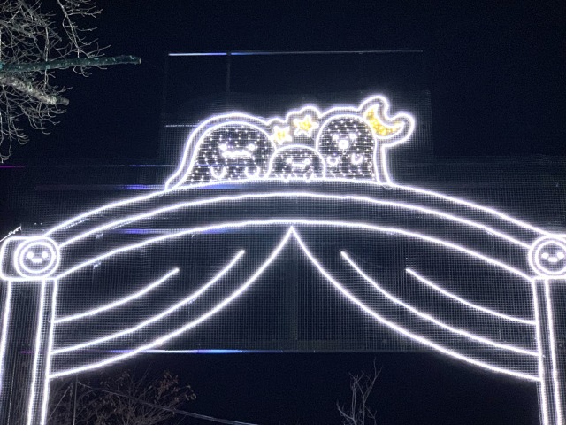 ゲートにもかわいいイルミが!