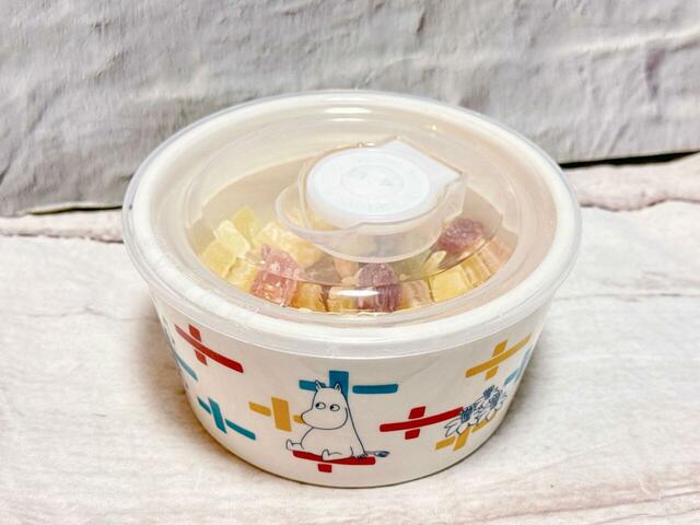 ドライフルーツを入れてみました。しっかり密閉されるので安心！