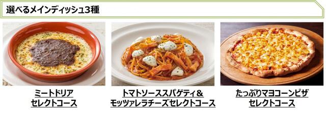 選べるメインディッシュ3種