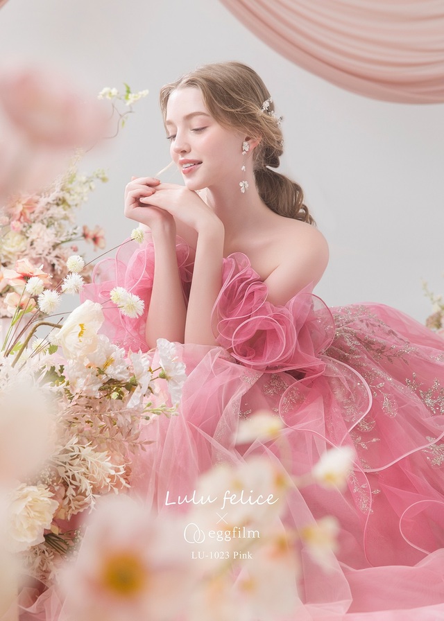 【クラウディア】「Lulu felice（ルル・フェリーチェ）」新作ウェディングドレス｜LU-1023_Pink