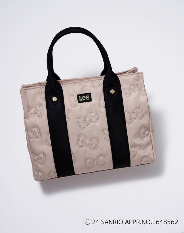 Lee別注 リボンキルト２WAYトートバッグ（ライトベージュ／ブラック）　¥5,278（税込）