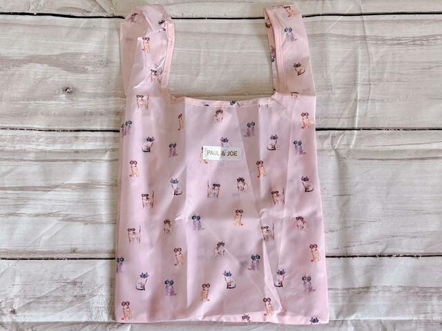 【ゼクシィ6月号】「付録：PAUL＆JOE（ポール＆ジョー）エコバッグ＆ポーチ2点セット」エコバッグはサングラスをかけたネコの総柄！