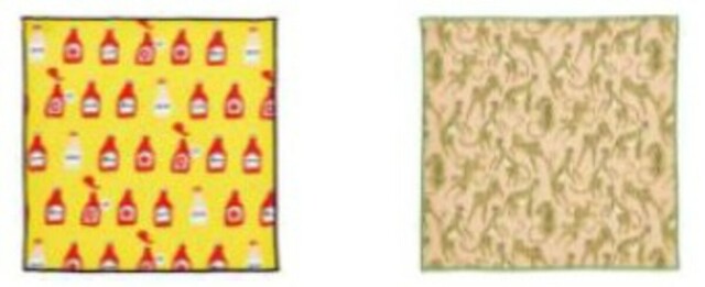 【Francfranc（フランフラン）】キッチンクロス ケチャップ イエロー／モダンレオ ピンク　500円