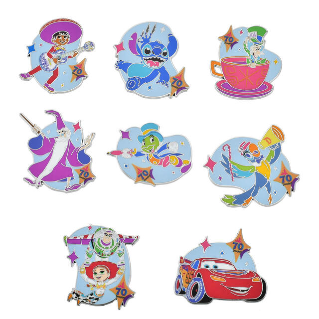 ディズニーキャラクター シークレットピンバッジ DISNEYLAND RESORT 70TH CELEBRATION 1,600円