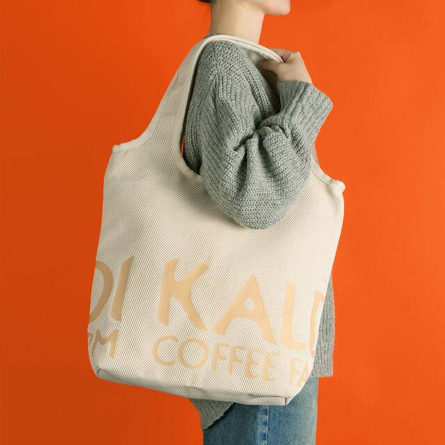 【カルディ2026福袋/食品福袋】約縦39.5×横44.5×マチ12.5cmと大容量のファスナー付きトートバッグ付き。まとめ買いにも大活躍◎