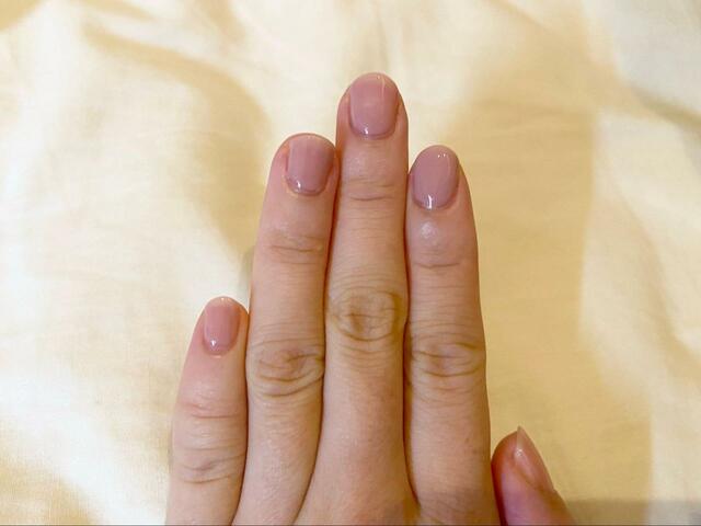 【チャームスティックジェル】#23 ピンクベージュを2度塗り