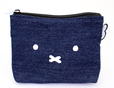 【ミッフィー】帆布ポーチS　フェイスデニムブルー